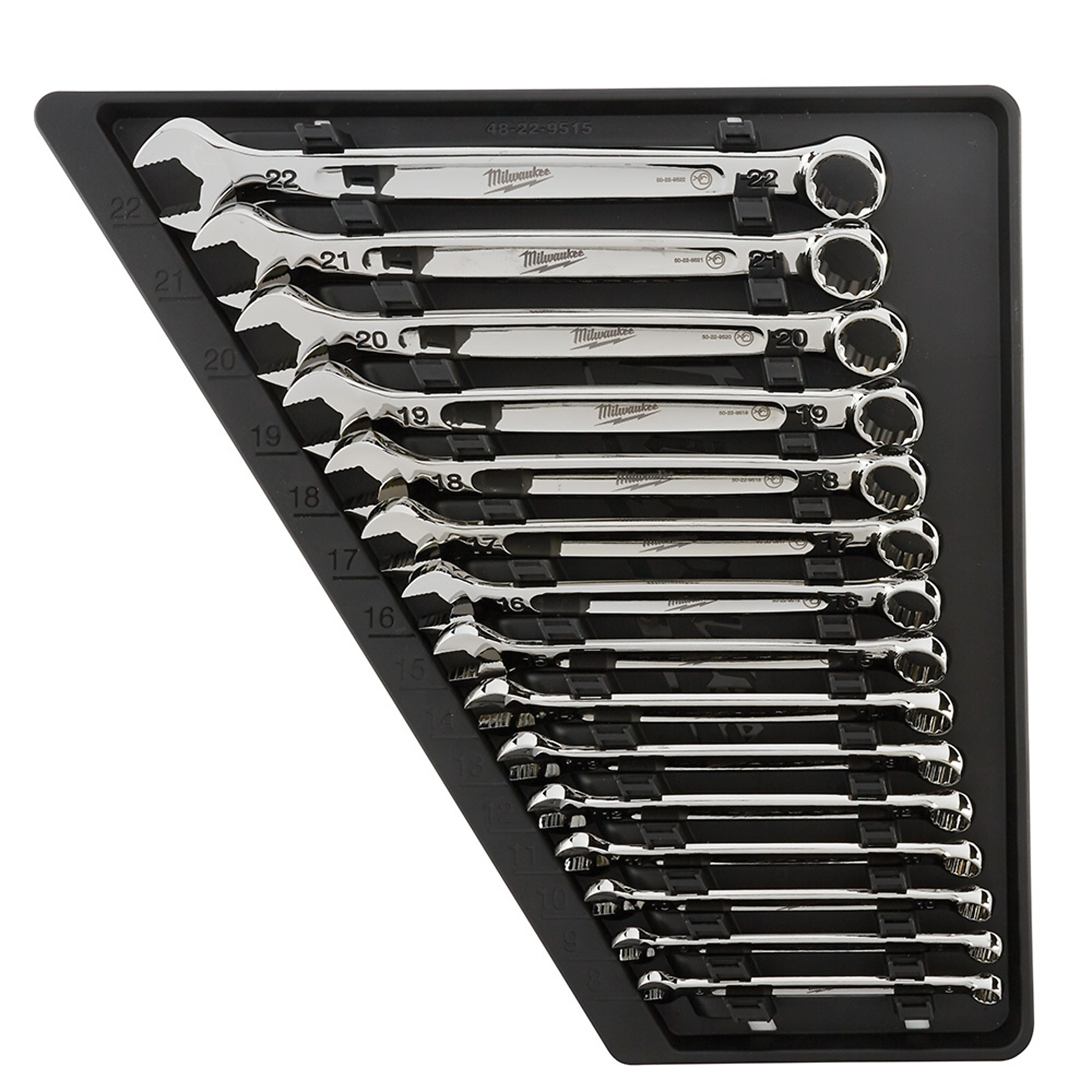 Milwaukee Combination Wrench Set, 15-Pc., Metric, Model# 48-22-9515